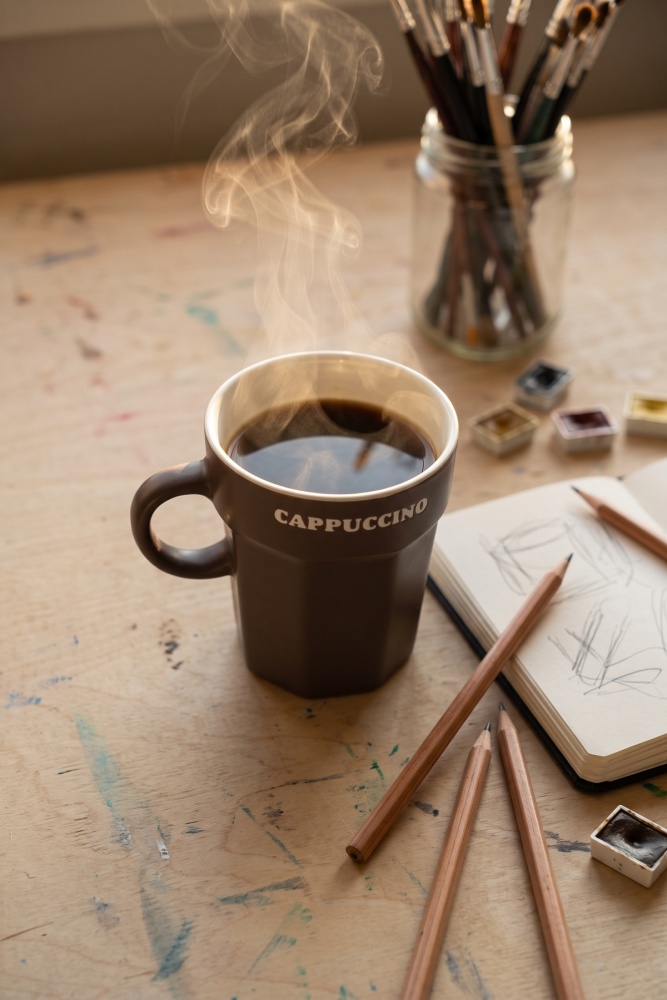 Cozy Porselen Kupa Kahverengi - 230 ml - 1