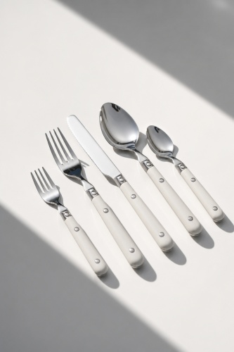 CraftLine 6 Kişilik 30 Parça Çatal Kaşık Bıçak Takımı Beyaz - 3