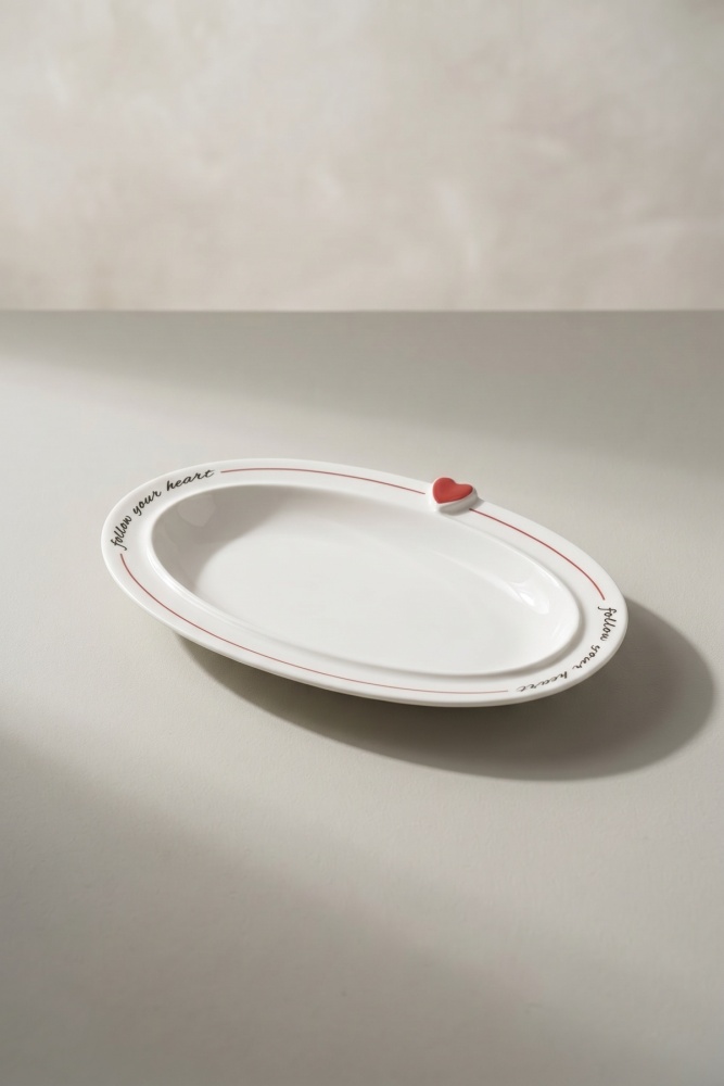 Cuore Porselen Oval Tabak - 17 cm - 2