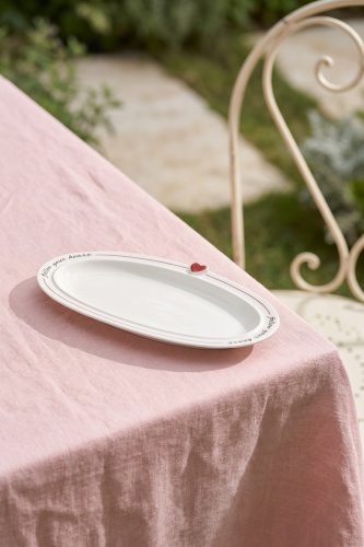Cuore Porselen Oval Tabak - 24 cm - Acar