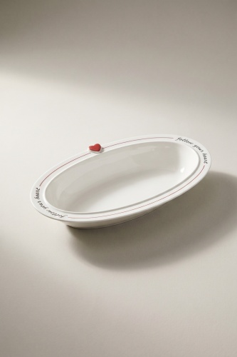 Cuore Porselen Oval Tabak - 30 cm - 2