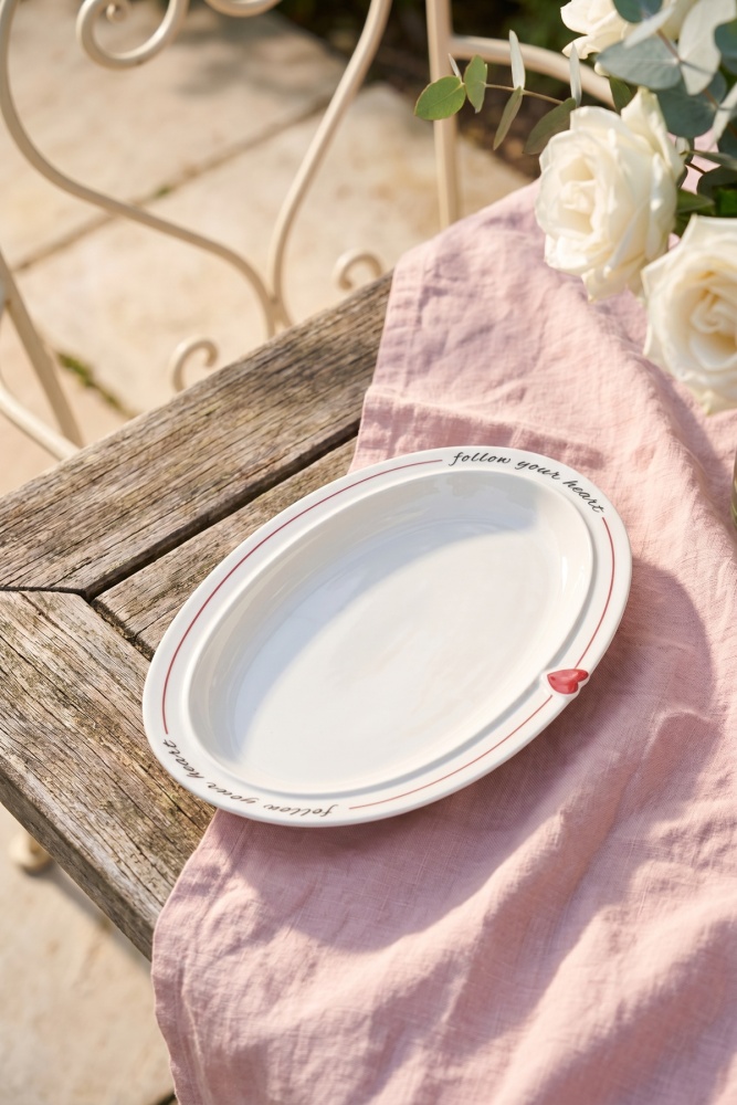 Cuore Porselen Oval Tabak - 30 cm - 1