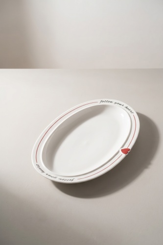 Cuore Porselen Oval Tabak - 30 cm - 3