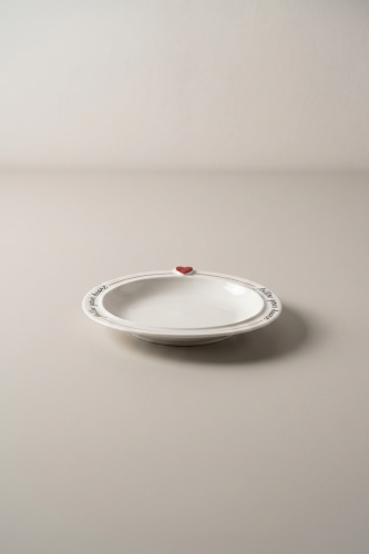 Cuore Porselen Tabak - 14 cm - 3