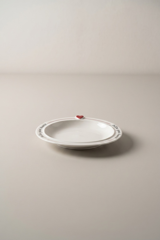 Cuore Porselen Tabak - 14 cm - 3