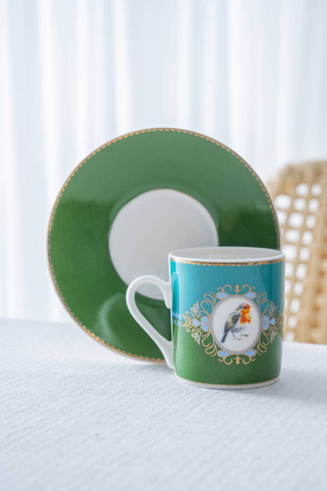 Cybil 6 Kişilik Porselen Kahve Fincan Takımı - 90 ml - 1