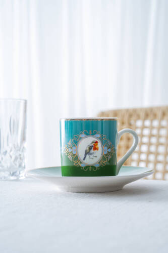 Cybil 6 Kişilik Porselen Kahve Fincan Takımı - 90 ml - 3