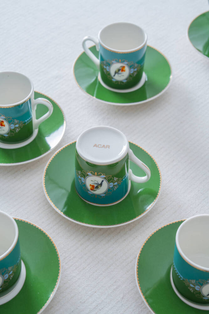 Cybil 6 Kişilik Porselen Kahve Fincan Takımı - 90 ml - 5