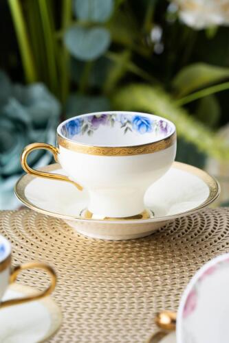 Daabria 6 Kişilik Kırık Beyaz Kahve Fincanı Takımı - 90 ml - Acar