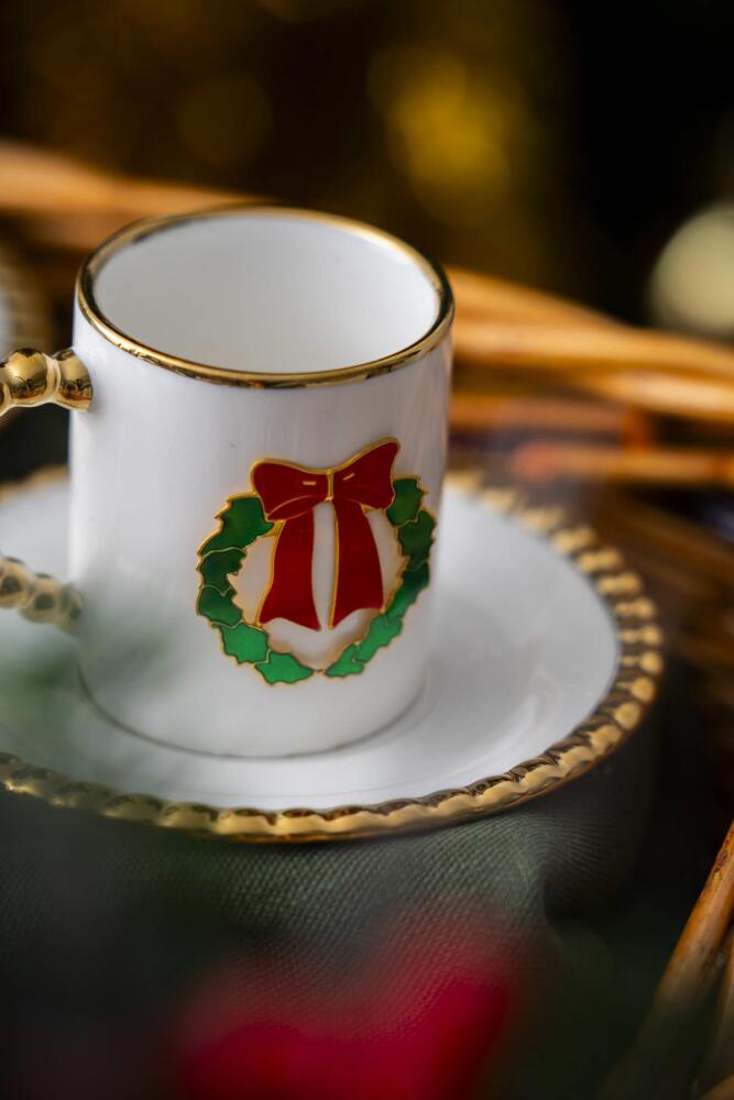 Dario 2 Kişilik Kurdele Kahve Fincanı Takımı - 90 ml - 6