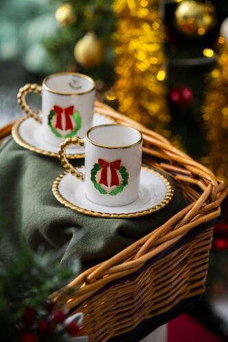 Dario 2 Kişilik Kurdele Kahve Fincanı Takımı - 90 ml - Acar