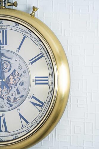 Dekoratif Çarklı Duvar Saati - 52 cm - 2