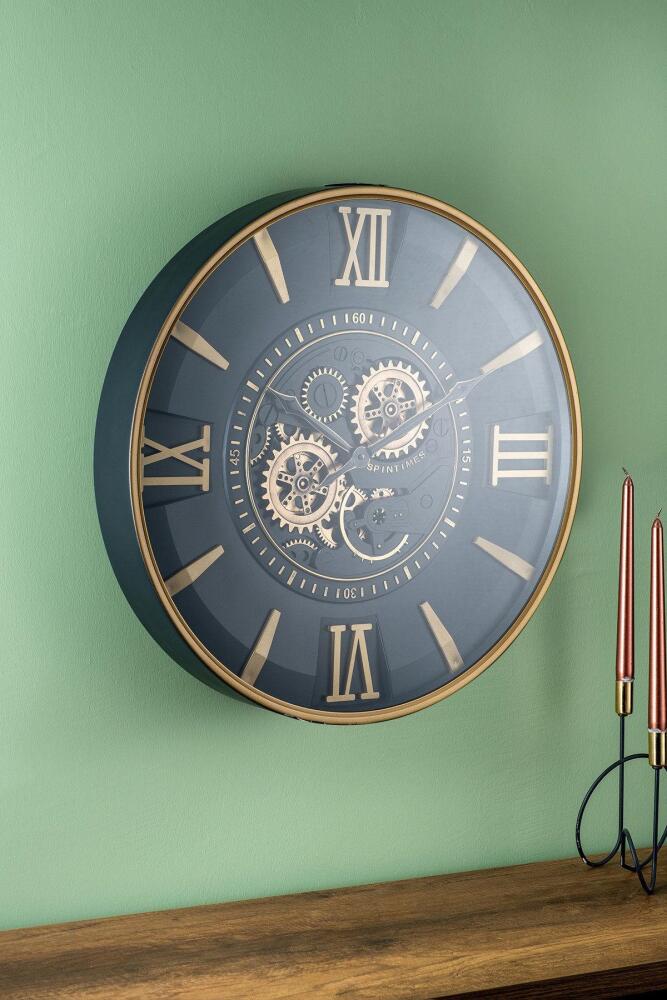 Dekoratif Çarklı Duvar Saati - 59 cm - 1