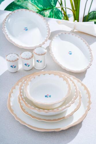 Delphina 12 Kişilik 58 Parça Porselen Yemek Takımı - Acar