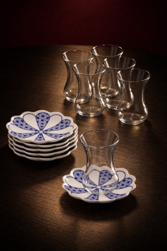 Dem 6 Kişilik Çay Seti - 130 ml - 2