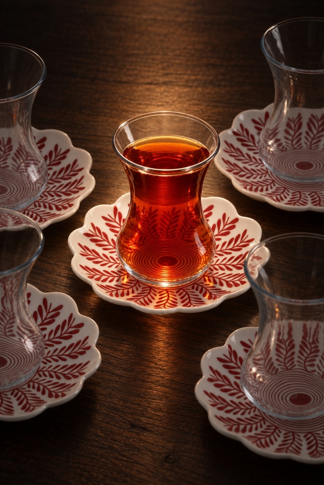 Dem 6 Kişilik Çay Seti - 130 ml - 2