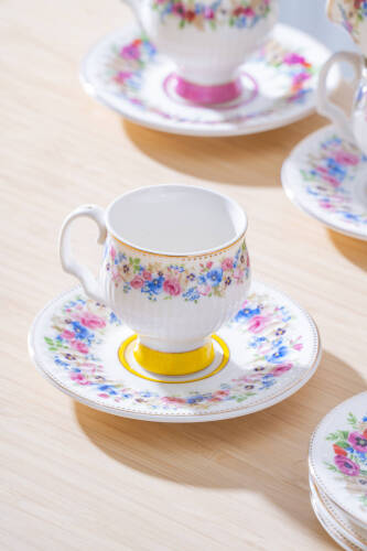 Despina 6 Kişilik Porselen Kahve Fincan Takımı - 90 ml - 2