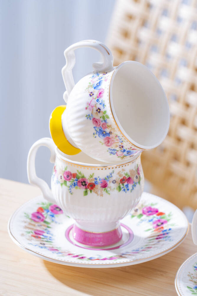 Despina 6 Kişilik Porselen Kahve Fincan Takımı - 90 ml - 3