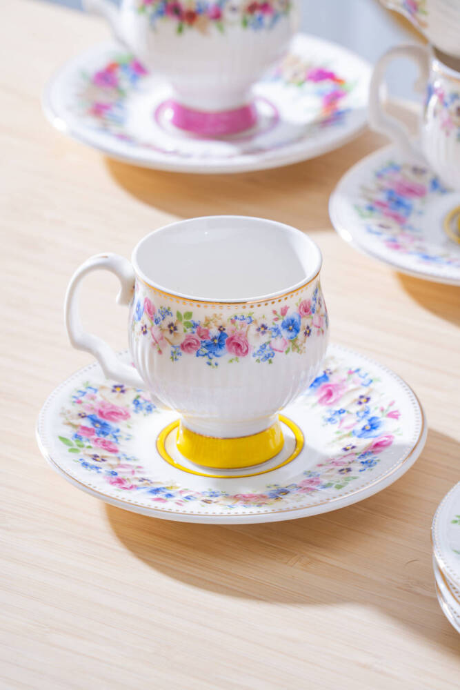 Despina 6 Kişilik Porselen Kahve Fincan Takımı - 90 ml - 5