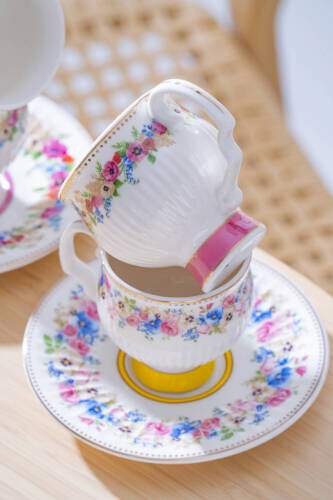 Despina 6 Kişilik Porselen Kahve Fincan Takımı - 90 ml - 6