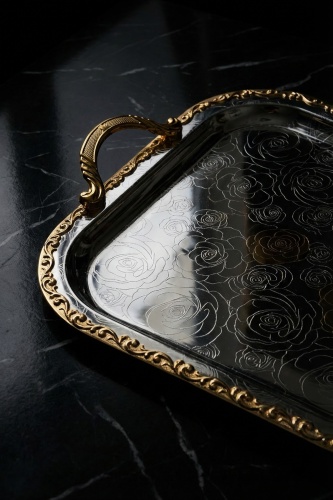 Desti Gold Desenli Tepsi - 40 cm - 2