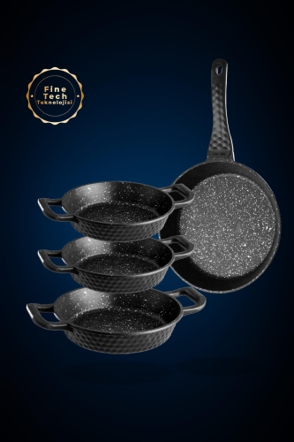 Diamante 4 Parça Döküm Tava Set - Acar