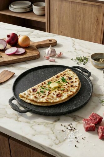 Diamante Cast Iron Double Sided Grill - Pancake Pan - 34 Cm - Acar