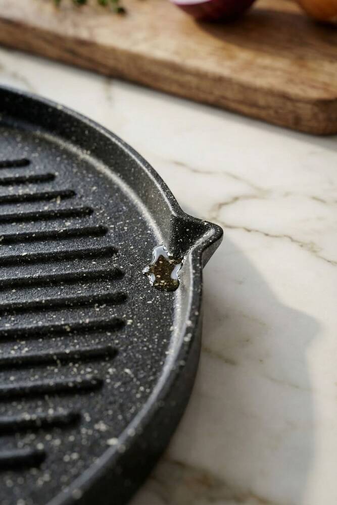 Diamante Cast Iron Double Sided Grill - Pancake Pan - 34 Cm - 3