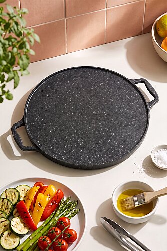 Diamante Döküm Çift Taraflı Izgara - Gözleme Tavası - 34 cm - Acar (1)