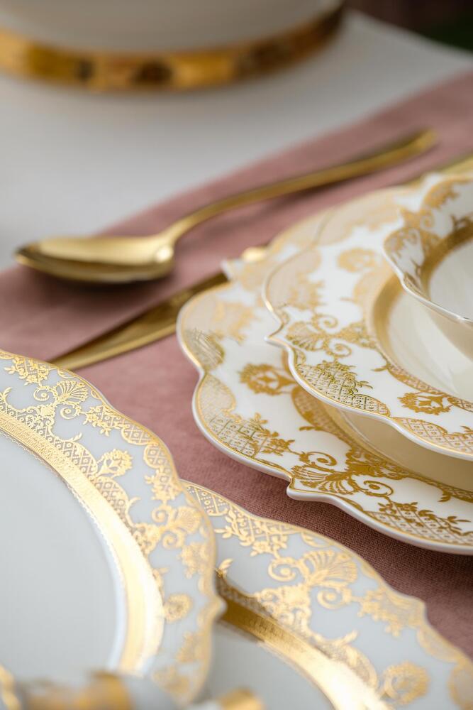 Diana 60 Parça 12 Kişilik Gold Porselen Yemek Takımı - 7