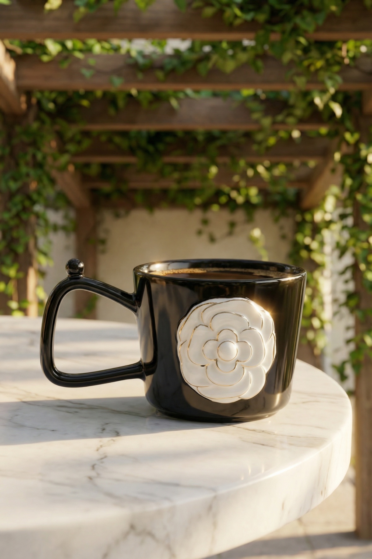 Diotima Porselen Kupa Siyah - 230 ml