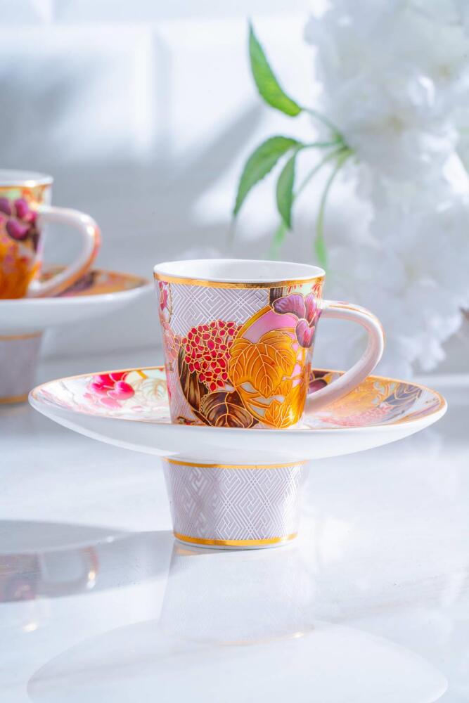 Dream 6 Kişilik Porselen Kahve Fincanı Takımı - 90 ml - 8