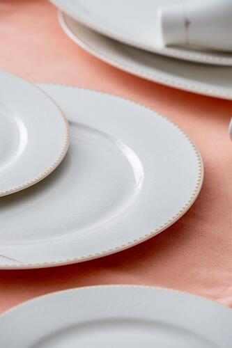 Eleanor 60 Parça 12 Kişilik Gold Porselen Yemek Takımı - 12