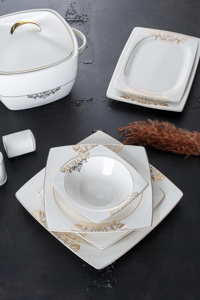 Elena 60 Pieces 12 Person Porceleen Dinner Set - 4