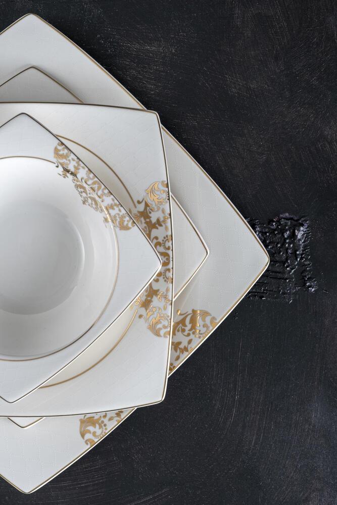 Elena 60 Pieces 12 Person Porceleen Dinner Set - 5