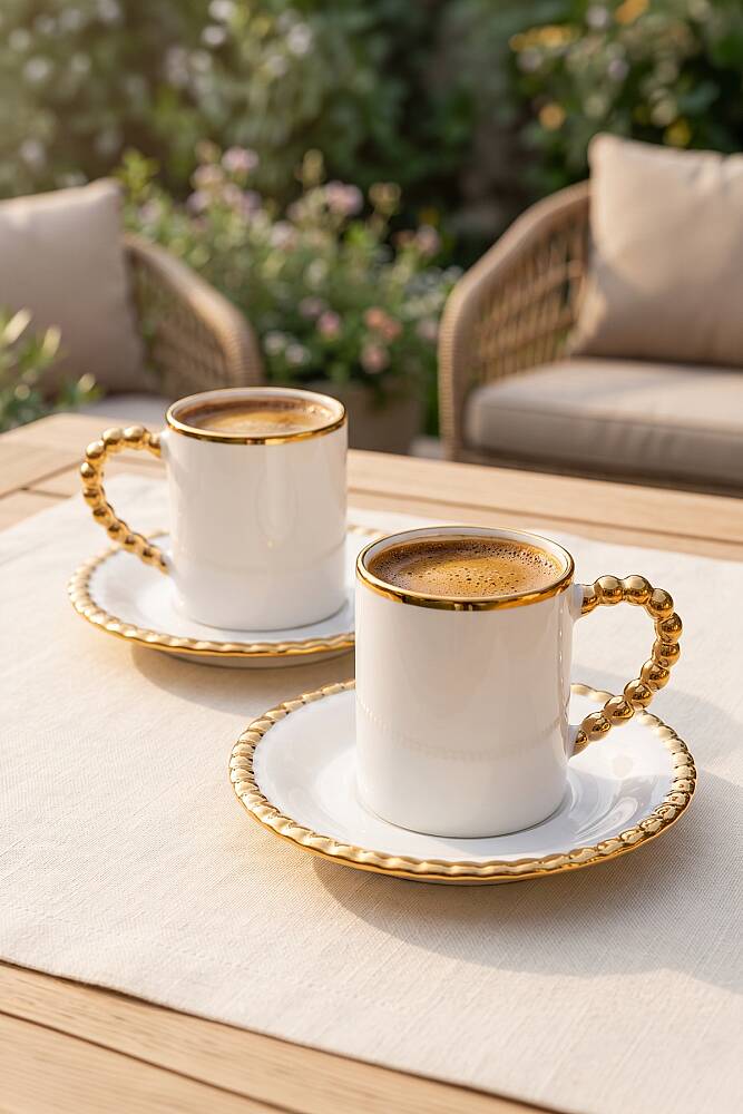Elvira 2 Kişilik Kahve Fincanı Takımı - 90 ml - 4