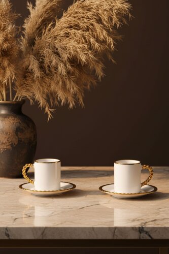 Elvira 2 Kişilik Kahve Fincanı Takımı - 90 ml - Acar