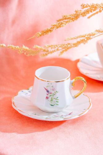 Elvira 6 Kişilik Kahve Fincanı Takımı - 90 ml - Acar