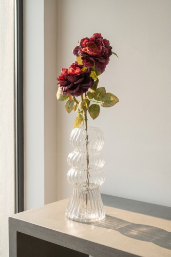 Eterna Bloom İki Kafalı Yapay Tek Dal Şakayık Kırmızı - 60 cm - Acar