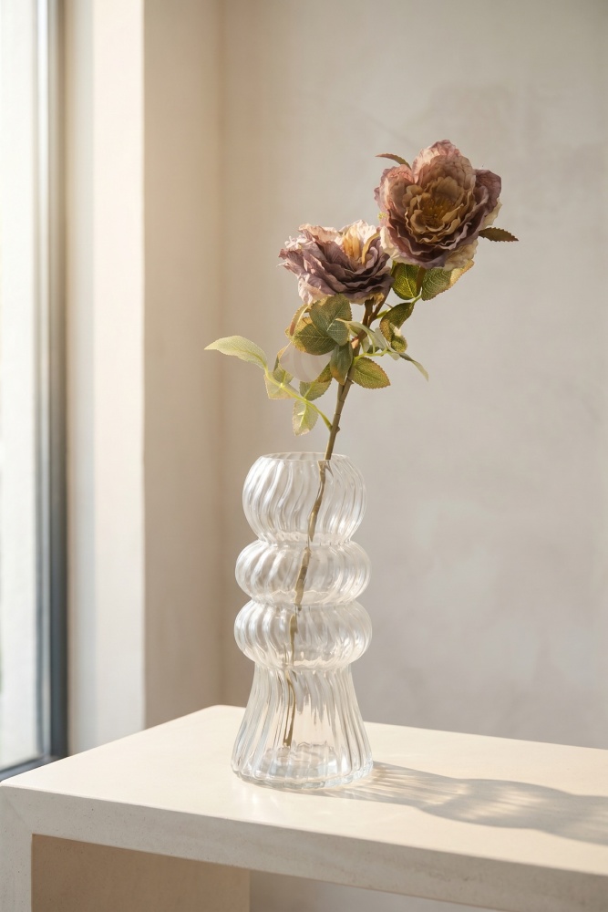 Eterna Bloom İki Kafalı Yapay Tek Dal Şakayık Mor - 60 cm - 1