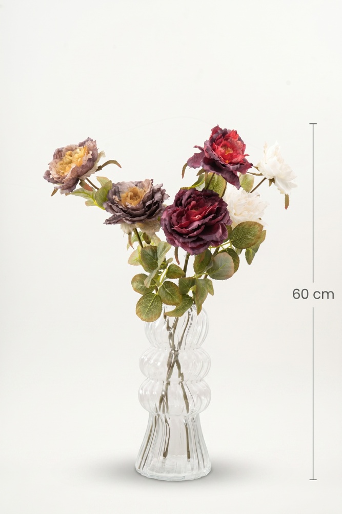 Eterna Bloom İki Kafalı Yapay Tek Dal Şakayık Mor - 60 cm - 2