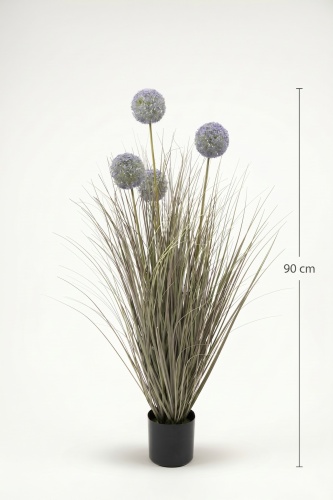 Eterna Bloom Yapay Saksılı Allium Çiçeği Lila - 90 cm - 3