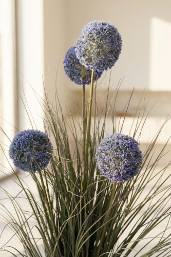 Eterna Bloom Yapay Saksılı Allium Çiçeği Mor - 90 cm - 2