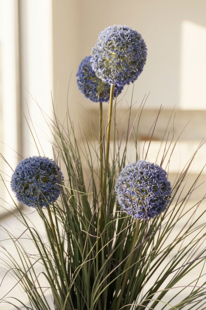 Eterna Bloom Yapay Saksılı Allium Çiçeği Mor - 90 cm - 2