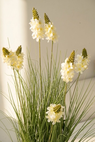 Eterna Bloom Yapay Saksılı Şebboy Krem - 90 cm - 2