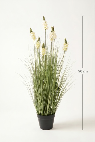 Eterna Bloom Yapay Saksılı Şebboy Krem - 90 cm - 3