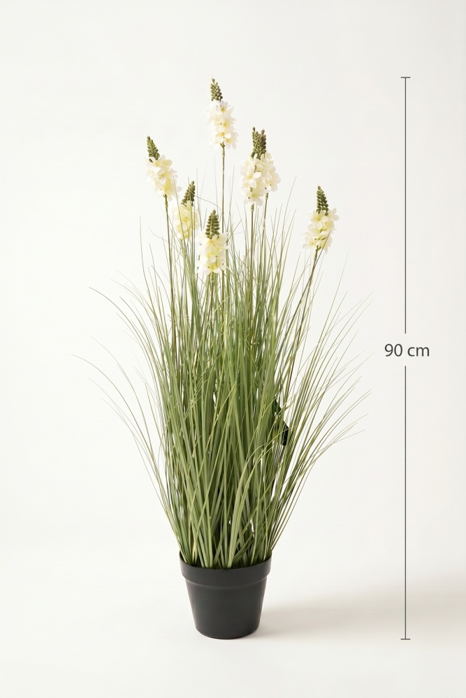 Eterna Bloom Yapay Saksılı Şebboy Krem - 90 cm - 3