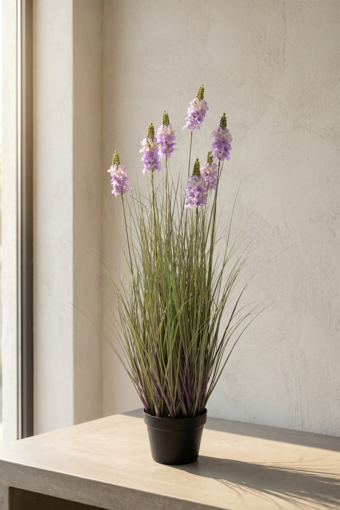 Eterna Bloom Yapay Saksılı Şebboy Mor- 90 cm - 1