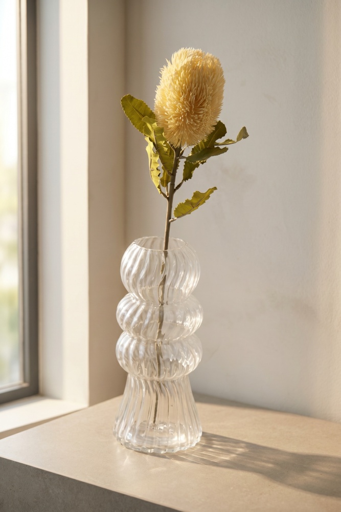 Eterna Bloom Yapay Tek Dal Banksia Çiçeği Krem - 65 cm - 1