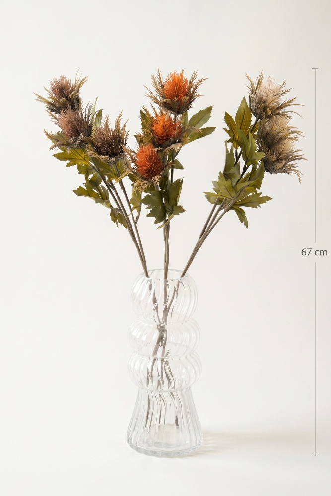 Eterna Bloom Yapay Tek Dal Deve Dikeni Kahverengi - 67 cm - 2